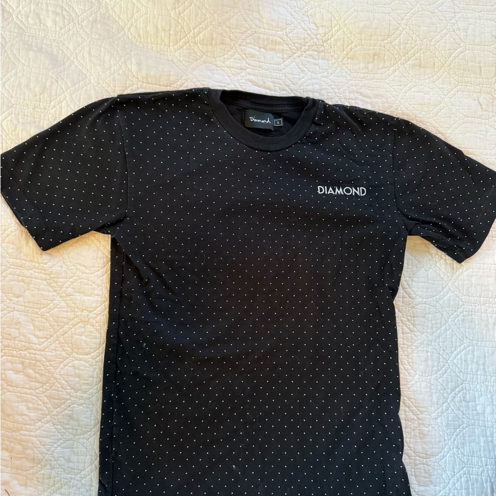 Diamond Supply Co. Black and White Dotted Tee